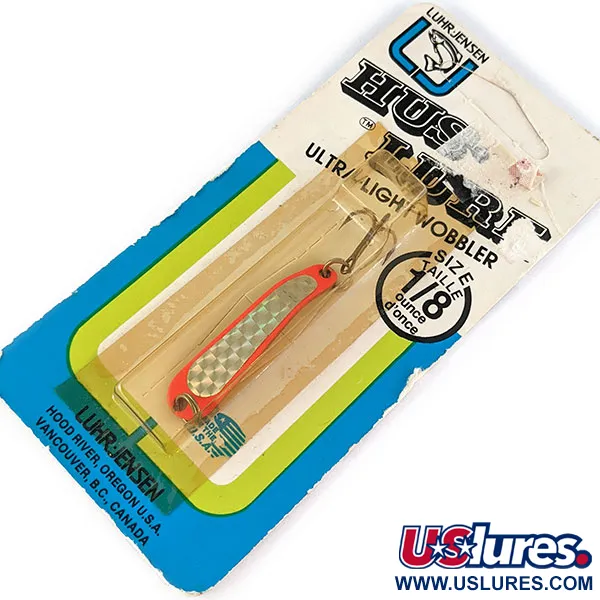   Luhr Jensen Hus-lure UV, 1/8oz Gold/red UV fishing spoon #17152