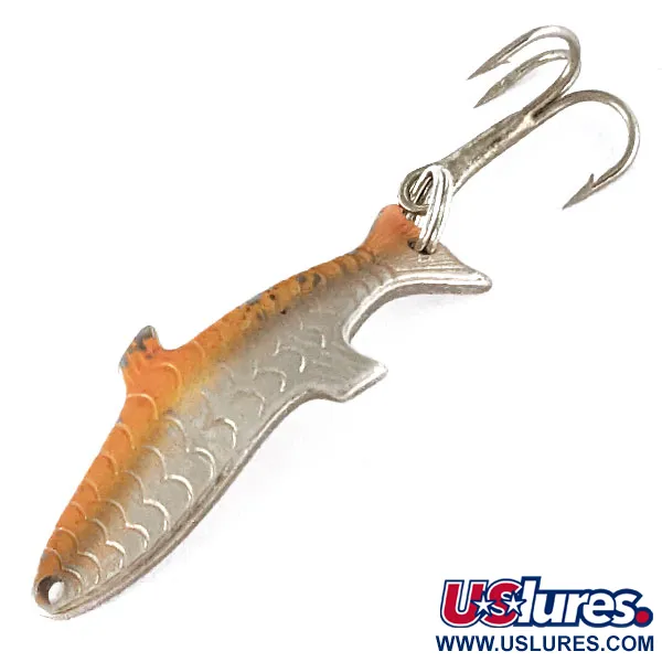 Vintage   Acme Phoebe, 3/32oz Nickel/orange fishing spoon #17157