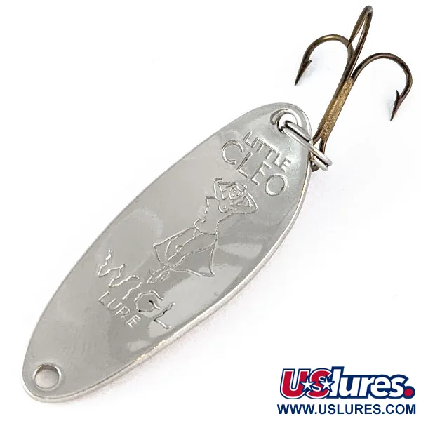 Vintage  Seneca Little Cleo (Hula Girl), 1/3oz Nickel fishing spoon #17260