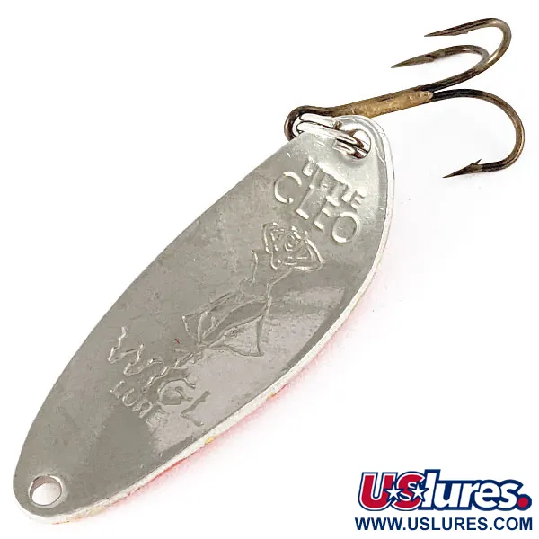 Vintage  Seneca ​Little Cleo (Hula Girl), 1/3oz Nickel/Red fishing spoon #17169