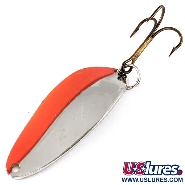 Vintage  Seneca ​Little Cleo (Hula Girl), 1/3oz Nickel/Red fishing spoon #17169