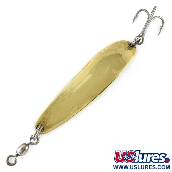 Vintage  Luhr Jensen Krocodile #4, 1/2oz Gold fishing spoon #17185