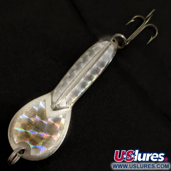 Vintage   Glen Evans Loco 4, 3/4oz Nickel fishing spoon #17187