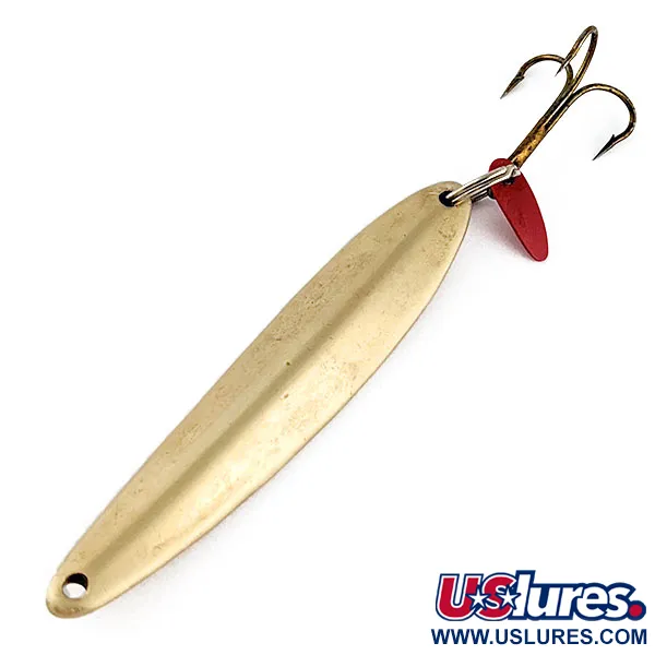 Vintage   Bay de Noc Swedish pimple #8, 1oz Gold fishing spoon #17222