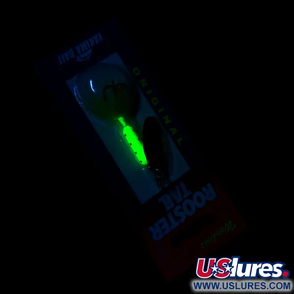  Yakima Bait Worden’s Original Rooster Tail UV, 3/16oz Chartreuse Dalmatiоn spinning lure #17230