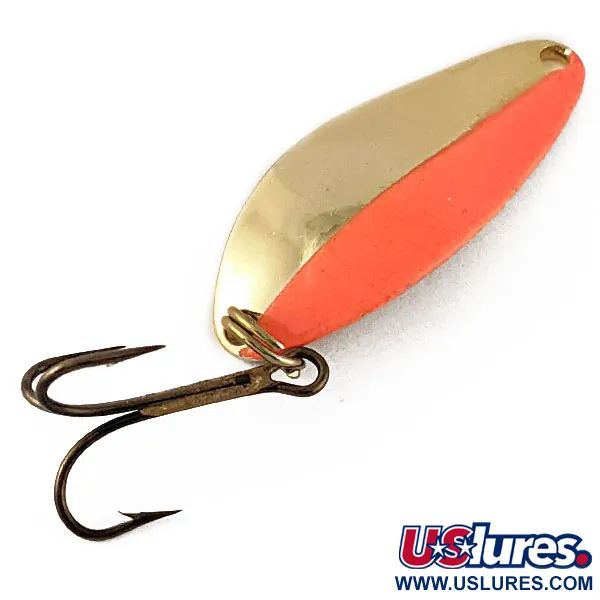 Vintage   Little Cleo Seneca, 1/4oz Gold/orange fishing spoon #17267
