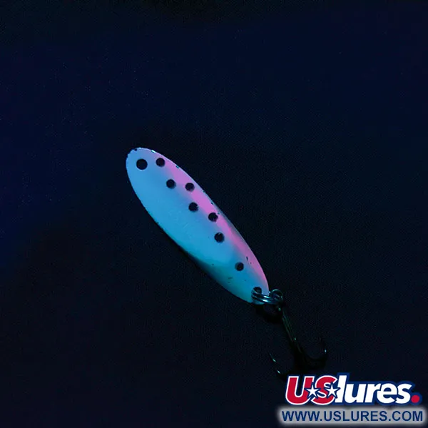 Vintage  Acme Kastmaster UV, 3/8oz Nickel/Trout UV fishing spoon #17274