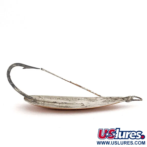 Vintage    Johnson Silver Minnow, 3/5oz Copper/Silver fishing spoon #17294