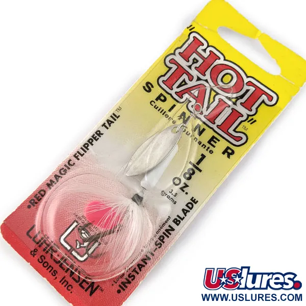    Luhr Jensen Hot Tail, 1/8oz White spinning lure #17302