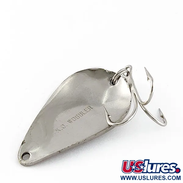 Vintage  Acme K.O. Wobbler , 3/4oz Nickel fishing spoon #17304