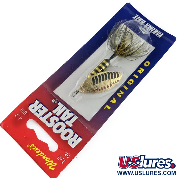  Yakima Bait Worden’s Original Rooster Tail, 3/16oz Gold Black spinning lure #17307
