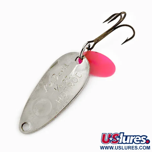 Vintage  Luhr Jensen Les Davis Hotrod, 1/4oz Nickel fishing spoon #17384
