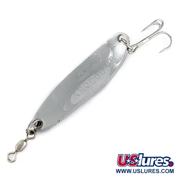 Vintage  Luhr Jensen Krocodile #3, 1/2oz Никель fishing spoon #17386
