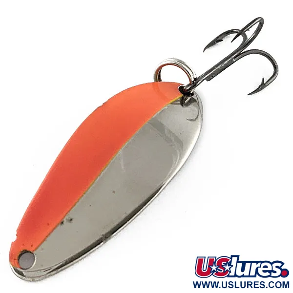 Vintage   Little Cleo Seneca, 1/4oz Nickel/orange fishing spoon #17506