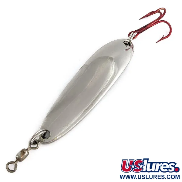 Vintage  Luhr Jensen Krocodile #3, 1/2oz Nickel fishing spoon #17565