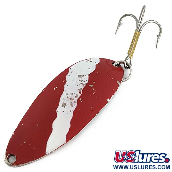Vintage  Seneca Little Cleo (Hula Girl), 1/2oz Nickel/red/white fishing spoon #17573