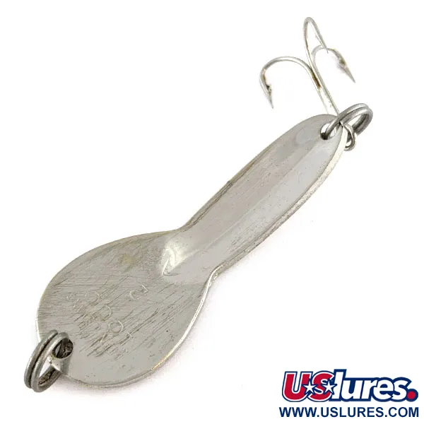 Vintage   Glen Evans Loco 2, 1/4oz Nickel fishing spoon #17700