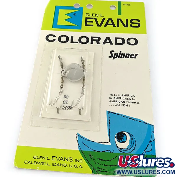   Glen Evans Colorado Spinner 3/0, 3/64oz Nickel spinning lure #17581