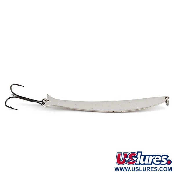 Vintage    ​Acme Flash-King Wobbler, 1/3oz Nickel/blue fishing spoon #17602