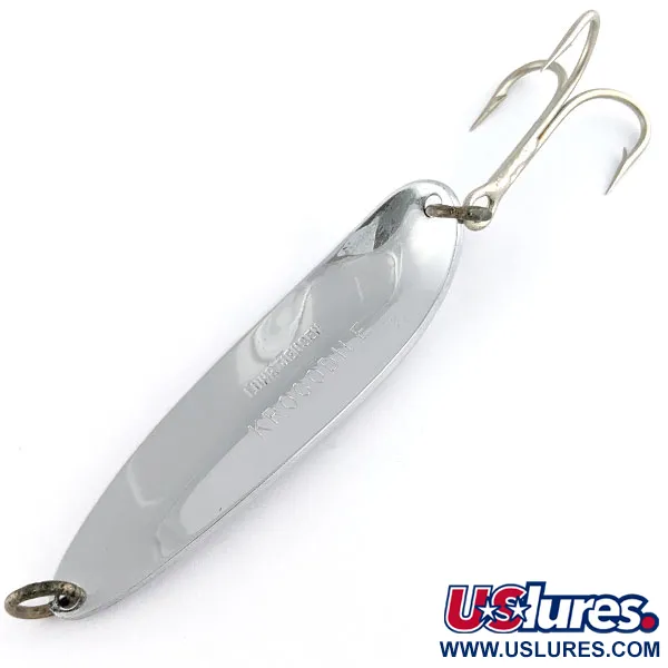 Vintage  Luhr Jensen Krocodile #5, 1oz Nickel fishing spoon #17615