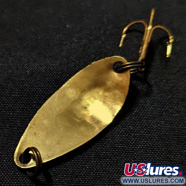 Vintage   Acme Little Cleo bubbles, 1/8oz Brass fishing spoon #17625