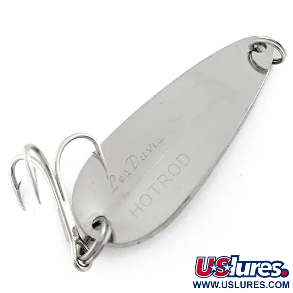 Vintage  Luhr Jensen Les Davis Hotrod, 1/2oz Nickel fishing spoon #17632