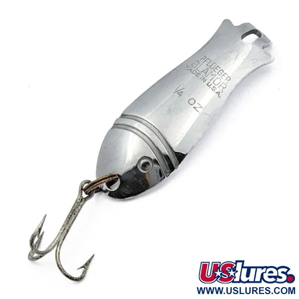 Vintage   Pflueger Glamor, 1/4oz Nickel fishing spoon #17650