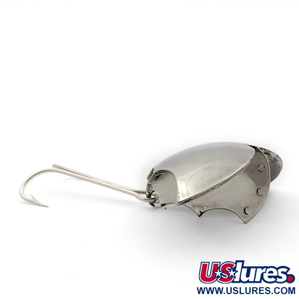 Vintage  Harrison Industries Baby Bat, 1/2oz Nickel fishing spoon #17652