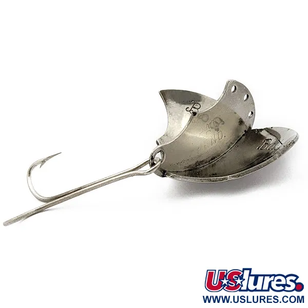 Vintage  Harrison Industries Baby Bat, 1/2oz Nickel fishing spoon #17652