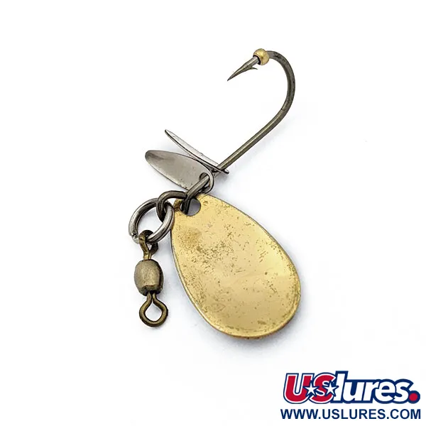 Vintage  Yakima Bait Hildebrandt 2 Flicker Spinner, 3/64oz Nickel/gold fishing spoon #17657