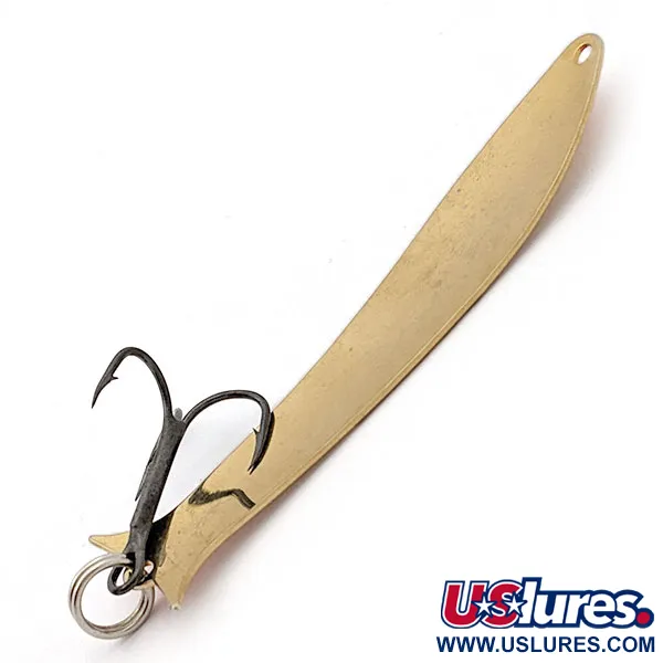 Vintage   Acme Flash-King Wobbler, 1/4oz Gold/orange fishing spoon #17681