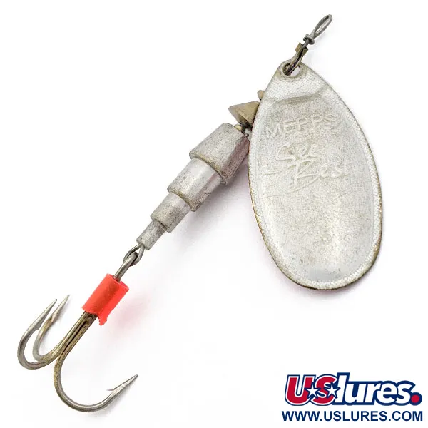 Vintage   Mepps See Best rare, 3/5oz Silver/pink spinning lure #17684