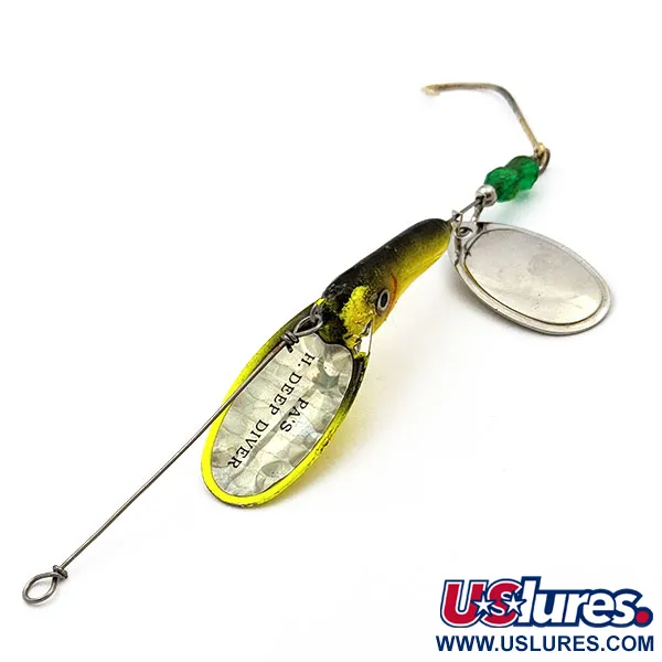 Vintage  Other Pa's Double Trouble Deep Diver , 3/4oz Yellow UV  glows fishing #17689