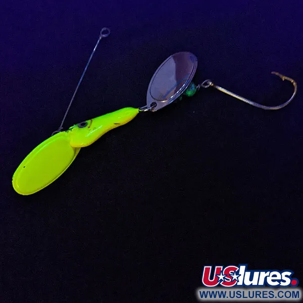 Vintage  Other Pa's Double Trouble Deep Diver , 3/4oz Yellow UV  glows fishing #17689