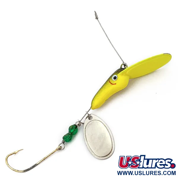 Vintage  Other Pa's Double Trouble Deep Diver , 3/4oz Yellow UV  glows fishing #17689