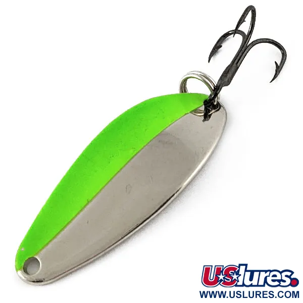 Vintage   Acme Little Cleo, 1/4oz Nickel/green fishing spoon #17733