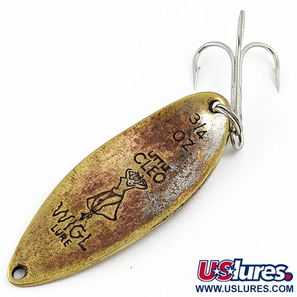 Vintage  Seneca Little Cleo (Hula Girl), 3/4oz Copper/Brass/Nickel fishing spoon #17745