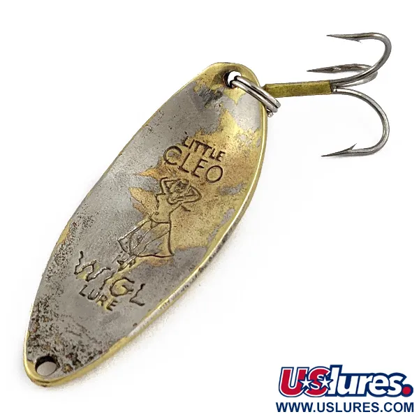 Vintage  Seneca Little Cleo (Hula Girl), 2/3oz Gold fishing spoon #17798