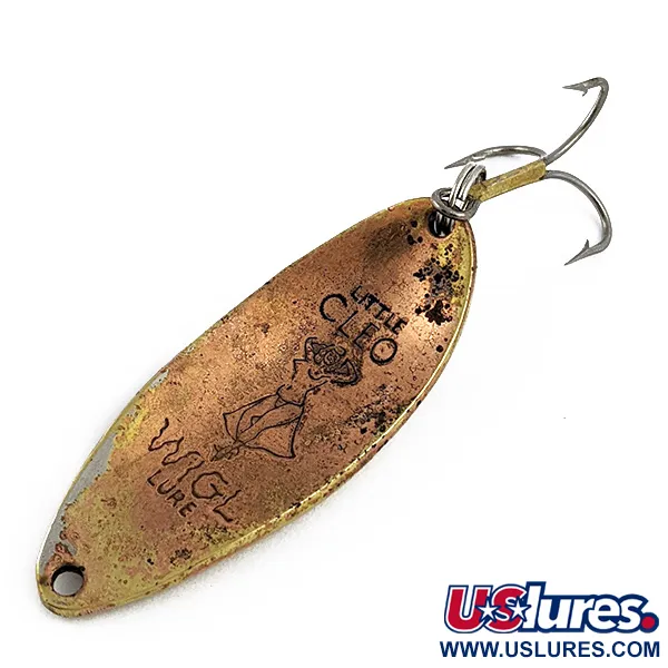 Vintage  Seneca Little Cleo (Hula Girl), 1/2oz Copper/gold fishing spoon #17803