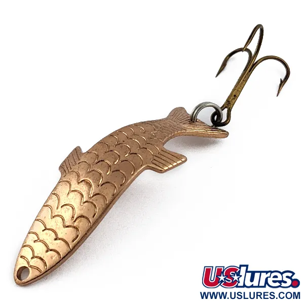 Vintage   Acme Phoebe,  Copper fishing spoon #17807