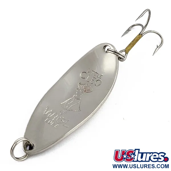 Vintage  Seneca Little Cleo (Hula Girl), 1/2oz Nickel/Blue fishing spoon #17810