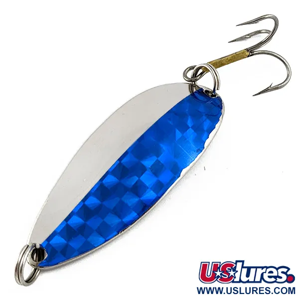 Vintage  Seneca Little Cleo (Hula Girl), 1/2oz Nickel/Blue fishing spoon #17810