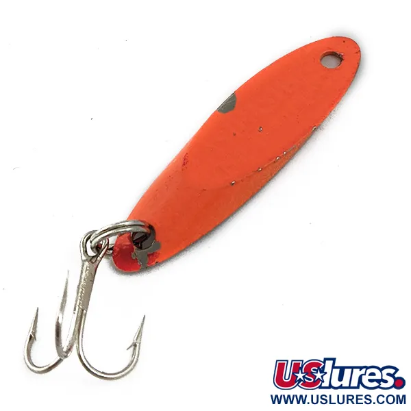 Vintage  Acme Kastmaster, 1/8oz Nickel/orange fishing spoon #17852