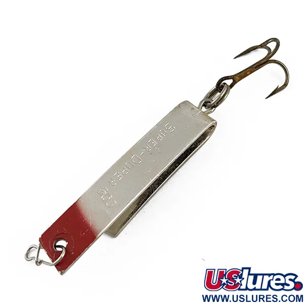 Vintage  South Bend Super-Duper 503, 1/8oz Nickel/Red fishing spoon #17855