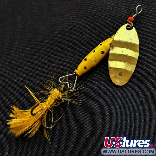Vintage  Abu Garcia Abu Reflex, 1/4oz Gold spinning lure #17867