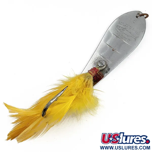 Vintage   Barracuda Reflecto Spoon #5, 3/4oz Nickel fishing spoon #17869
