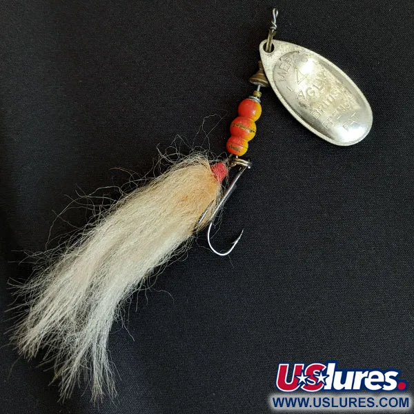 Vintage   Mepps Aglia 4 Dressed, 1/3oz Silver spinning lure #17911