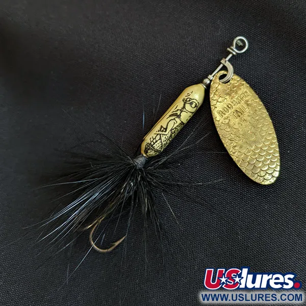Vintage  Yakima Bait Worden’s Original Rooster Tail 3, 3/16oz Gold spinning lure #17913