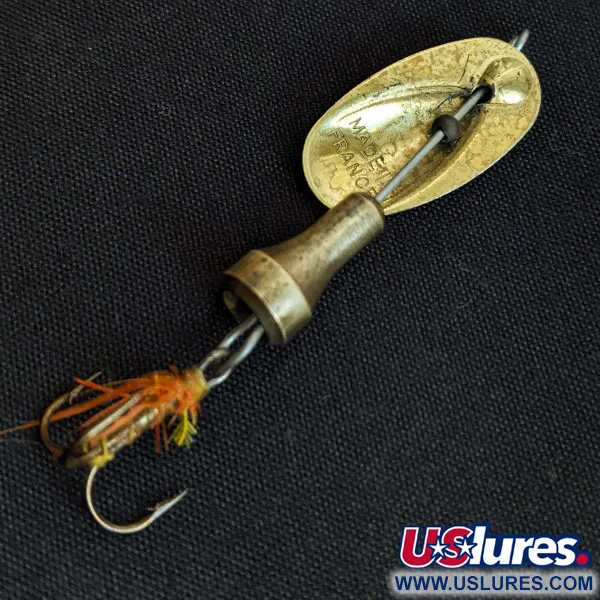 Vintage   Mepps Elix 1, 1/8oz Brass spinning lure #17920