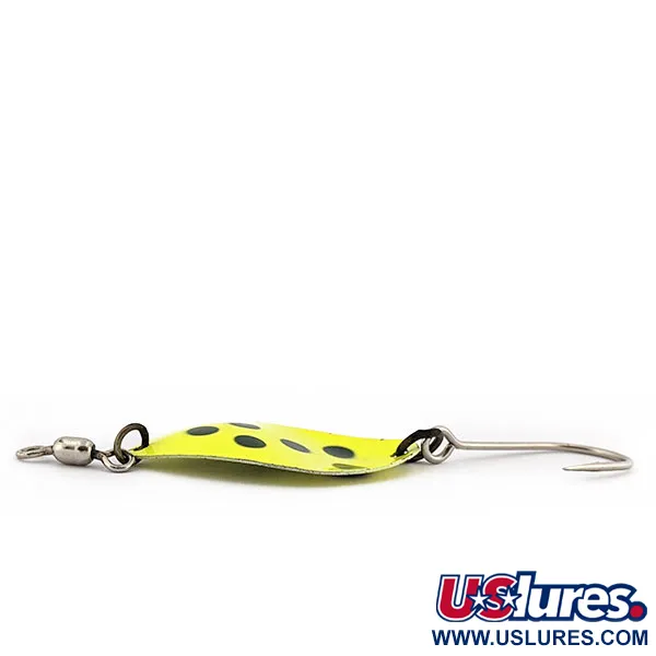 Vintage   Luhr Jensen Manistee 3, 1/3oz Yellow fishing spoon #17922